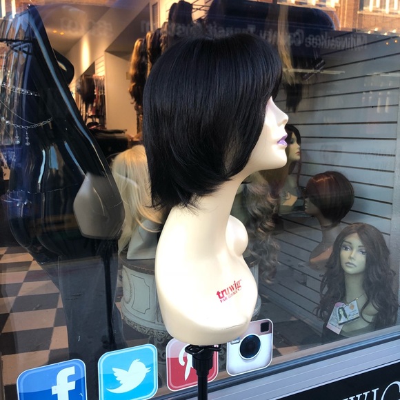 Wig black bob Alopecia Hairloss Fulllace New Wig - Picture 5 of 8